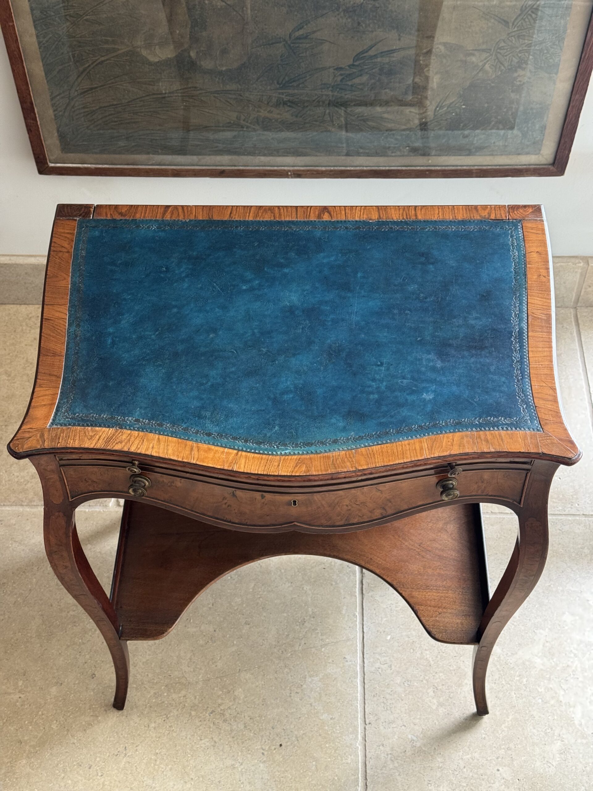 IMG_2876 George III Serpentine Inlaid Writing Dressing Table Top