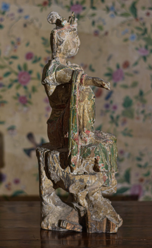 Chinese Guan Yin Figure Early Ming Dynasty - Side