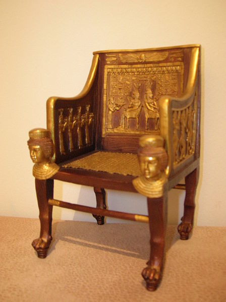 Replica of the chair of Princess Sitamun (18th dynasty of Ancient Egypt). 