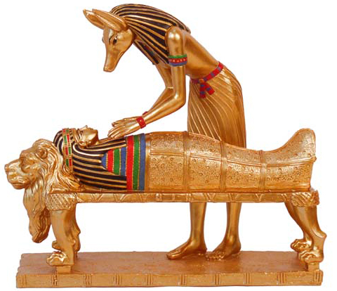 Anubis and the sarcophagus of King Tut