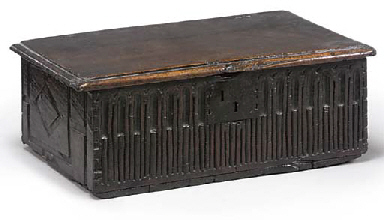 An English carved oak and elm Bible Box. Late 17th Century. www.christies.com