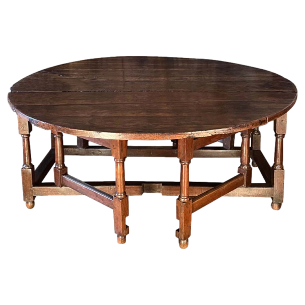 Rare Large English 17th Century Walnut Gateleg Table