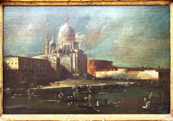 18th Century Oil Painting 'View of the Salute’, Venice, After Francesco Guardi