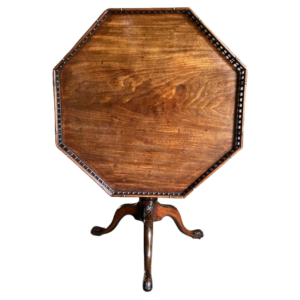 A fine and rare George ll mahogany galleried octagonal table