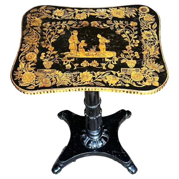 An English Regency period penwork occasional table