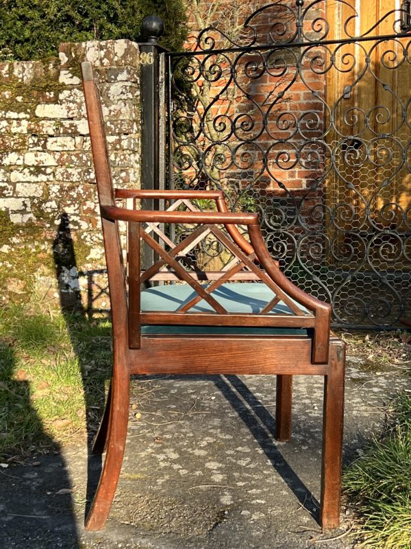 Rare 18th Century Mahogany Cockpen Armchair - Left Side