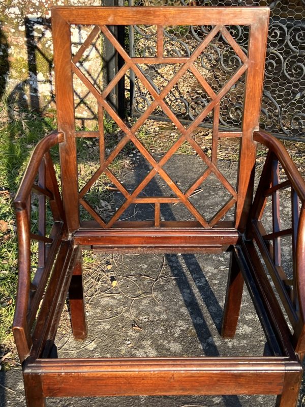 Rare 18th Century Mahogany Cockpen Armchair - Seat