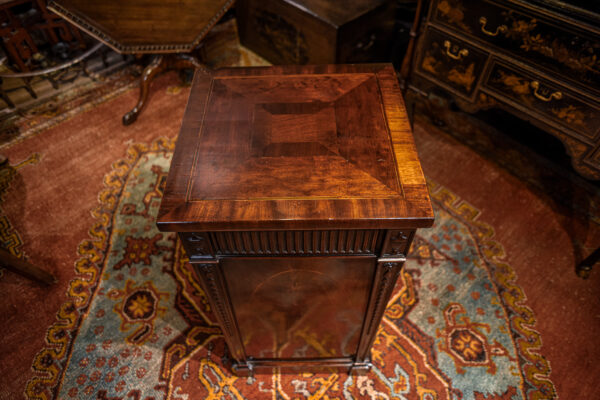 A Fine Pair Of George III Pedestal Cabinets In Mahogany Above