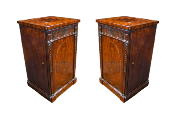 A Fine Pair Of George III Pedestal Cabinets In Mahogany