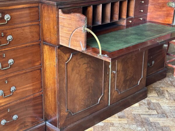 Chippendale Mahogany Secretaire Breakfront Library Bookcase Base