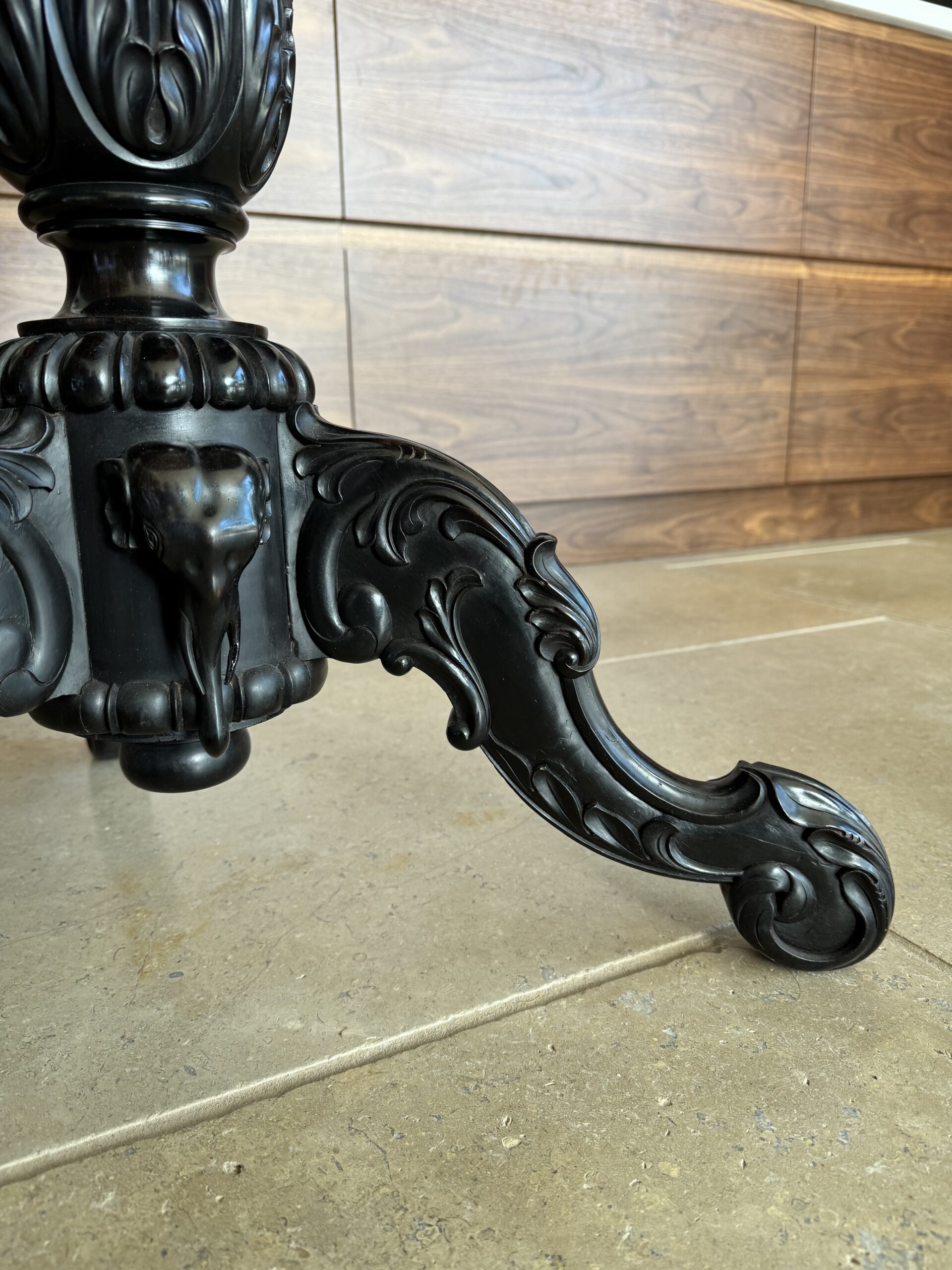 IMG_2855 Fine Ceylonese 19th-Century Specimen Wood Table Leg