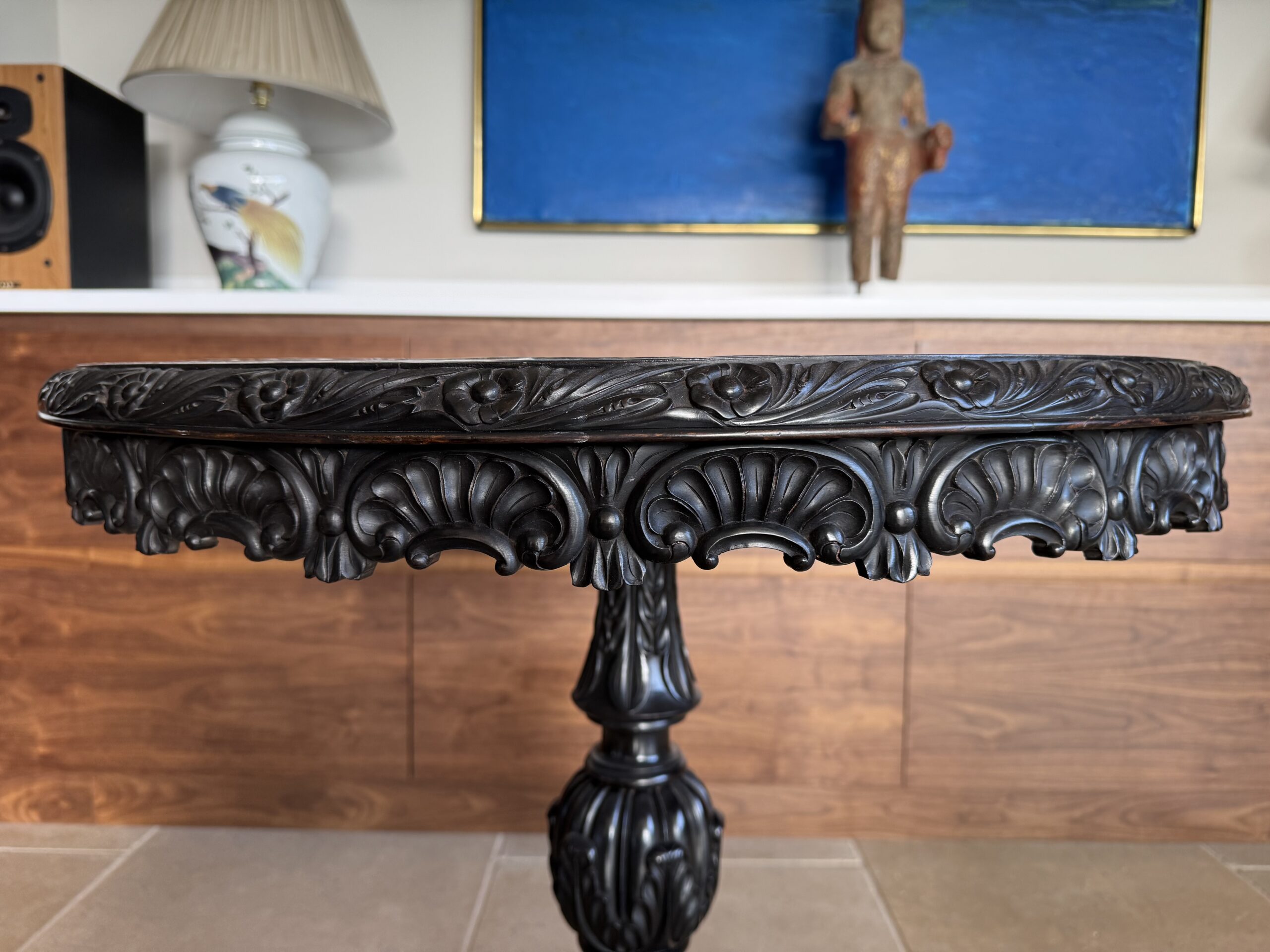 IMG_2858 Fine Ceylonese 19th-Century Specimen Wood Table Carving