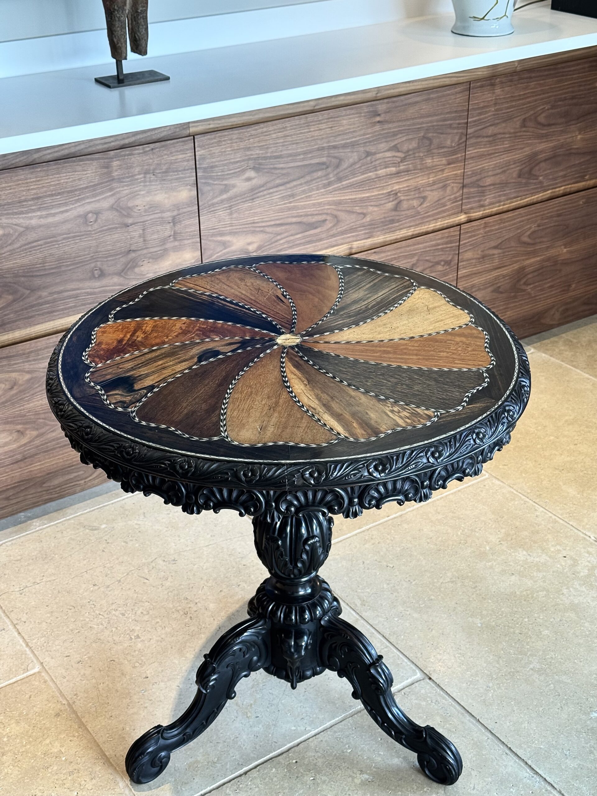 IMG_2869 Fine Ceylonese 19th-Century Specimen Wood Table