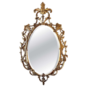 Large George III Chippendale Carved Giltwood Mirror