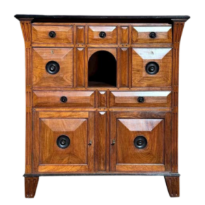 Rare 19th-Century Satinwood Rosewood Ebony Colonial Chest