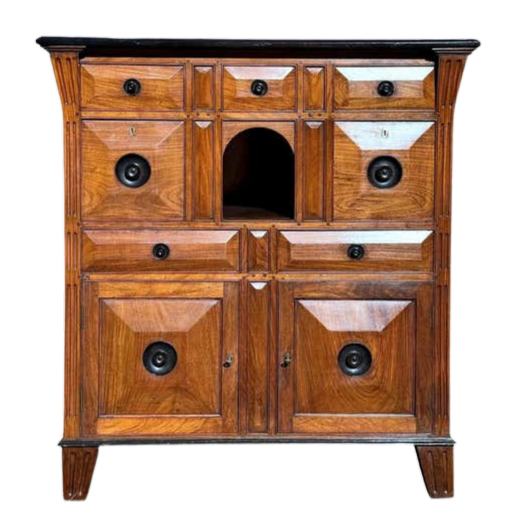 3d0125b3-c43c-4b09-97f7-f25b9ae072c3 Rare 19th-Century Satinwood Rosewood Ebony Colonial Chest