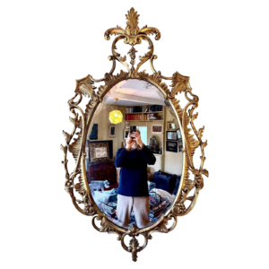 Large George III Chippendale Carved Giltwood Mirror