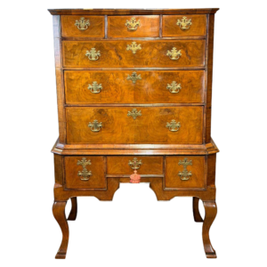 Queen Anne Walnut Chest On Stand