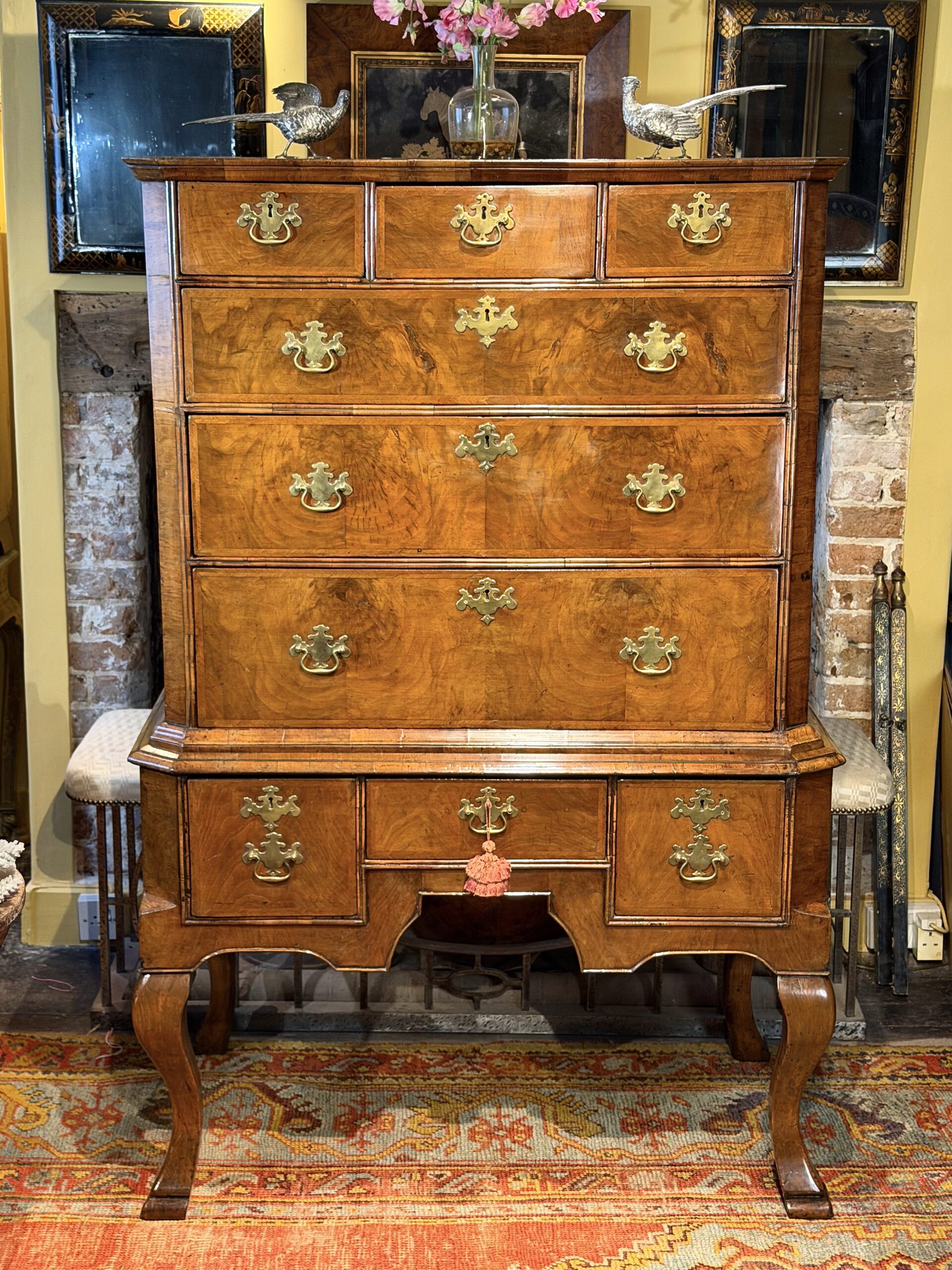 IMG_5542 Queen Anne Walnut Chest On Stand