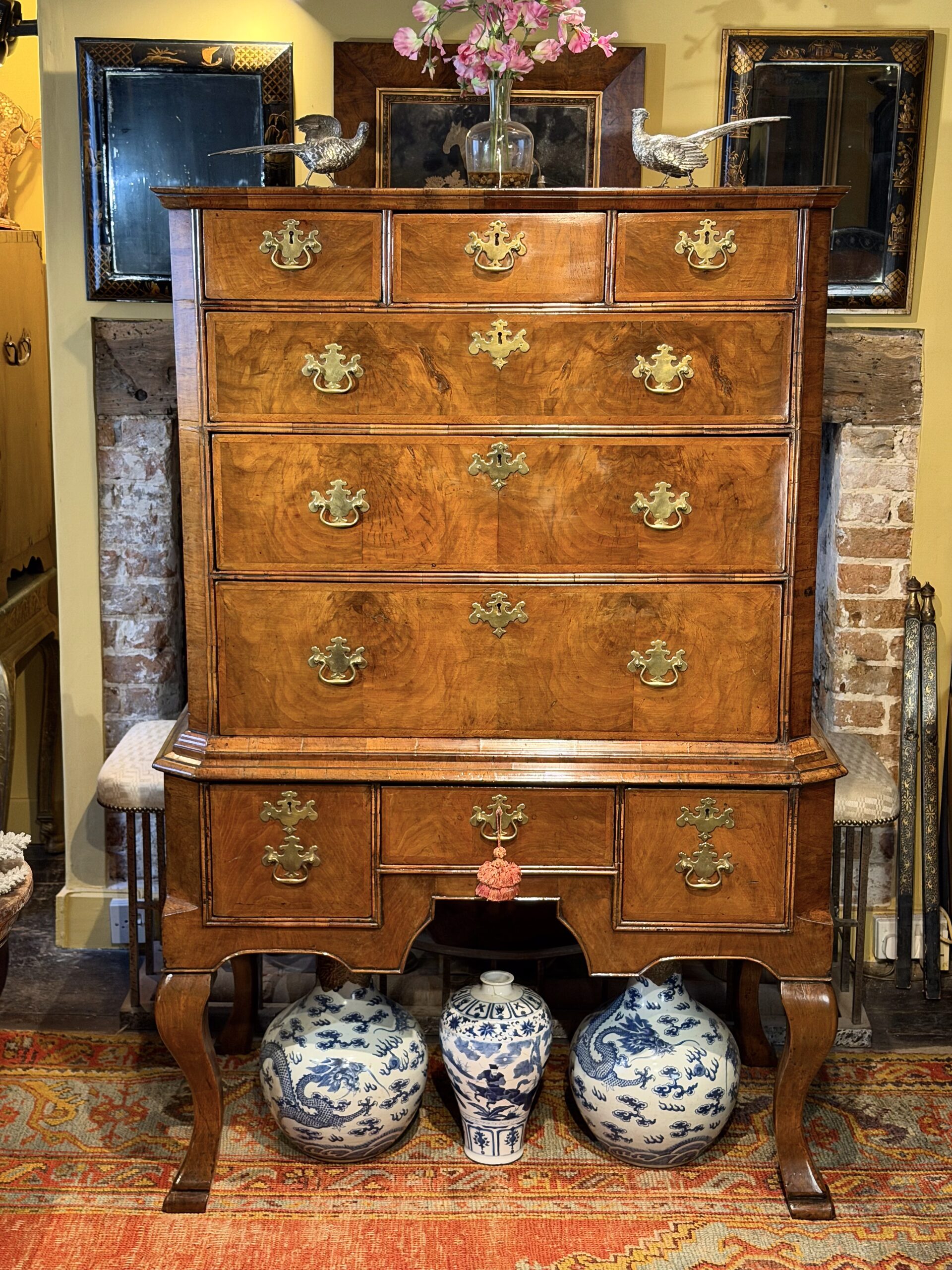 IMG_5543 Queen Anne Walnut Chest On Stand