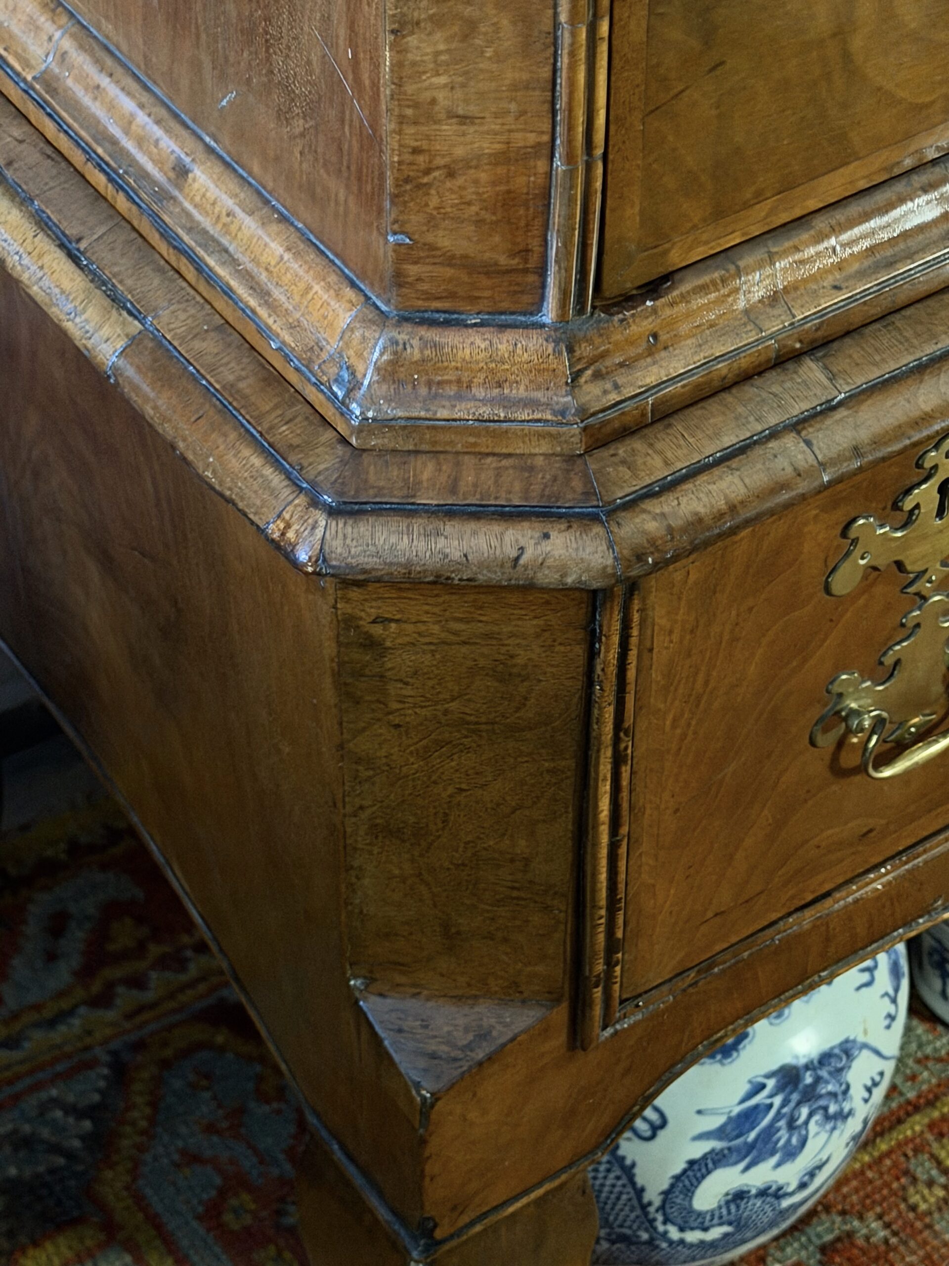 IMG_5544 Queen Anne Walnut Chest On Stand Corner