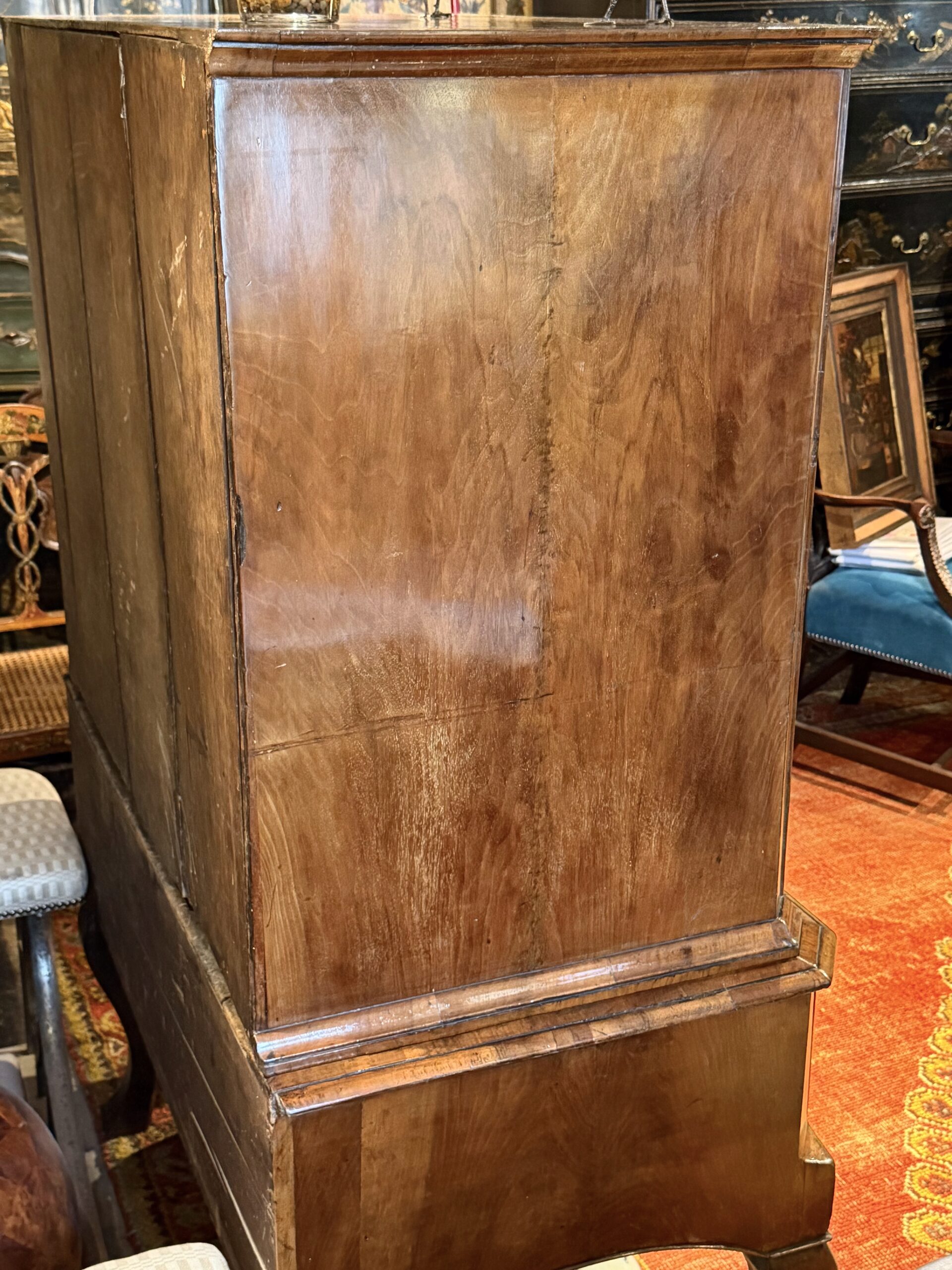IMG_5545 Queen Anne Walnut Chest On Stand Side