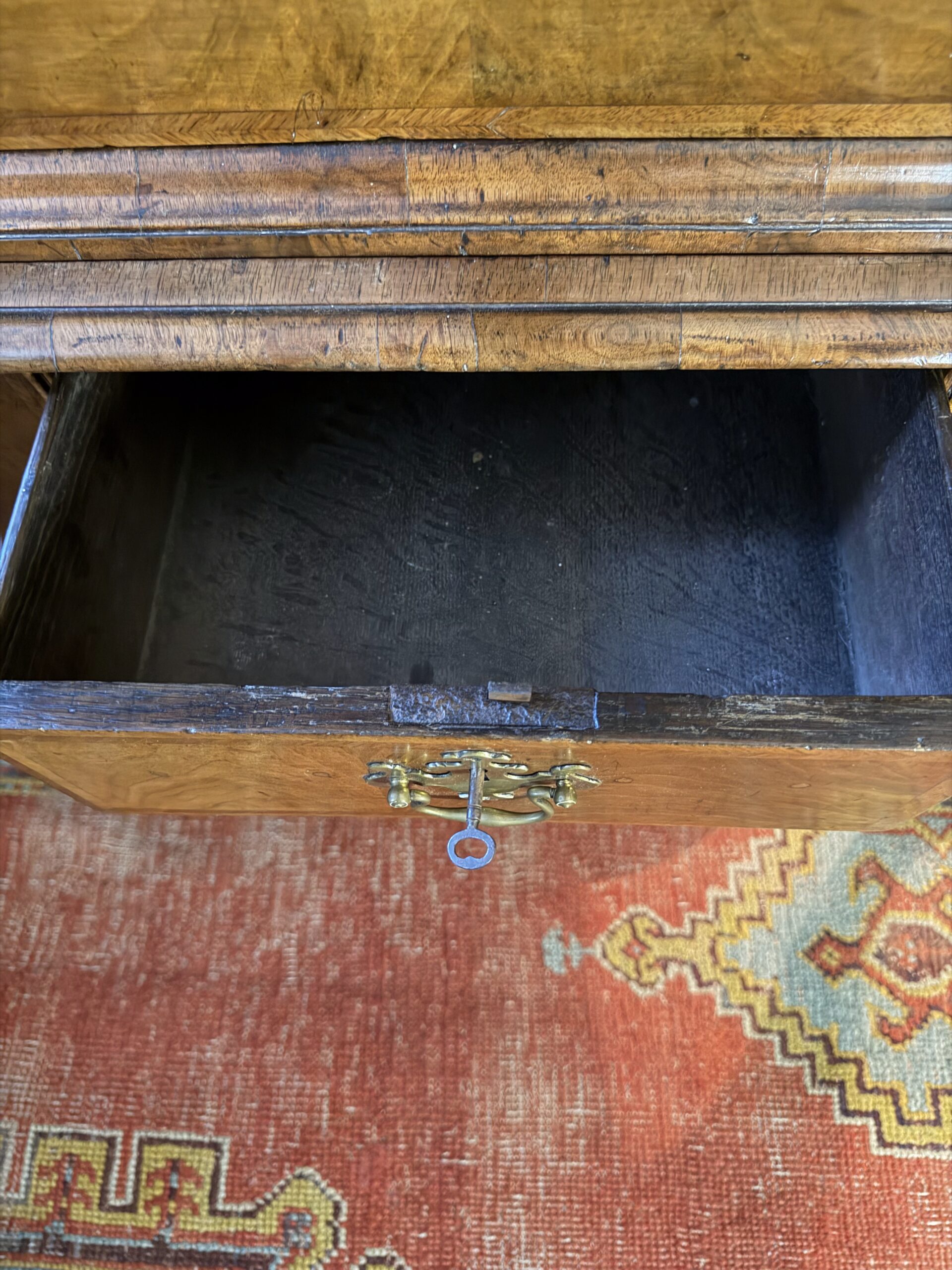IMG_5551 Queen Anne Walnut Chest On Stand Drawer
