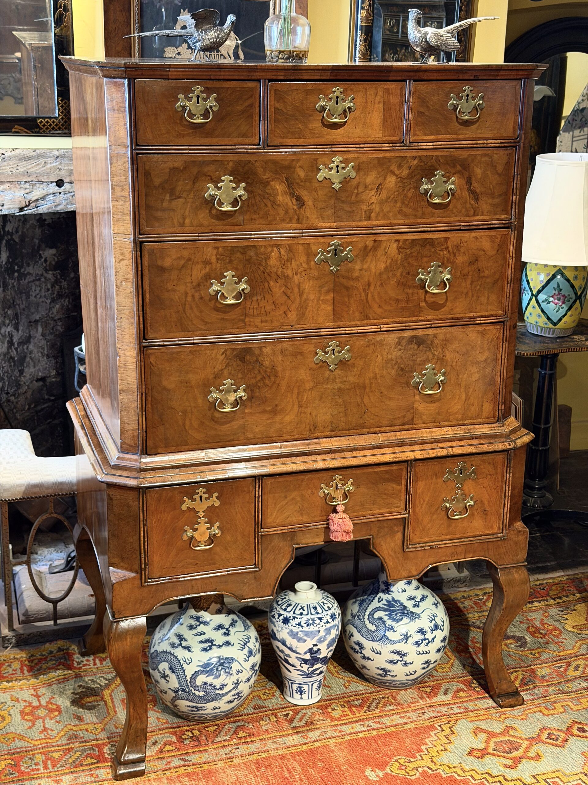 IMG_5559 Queen Anne Walnut Chest On Stand