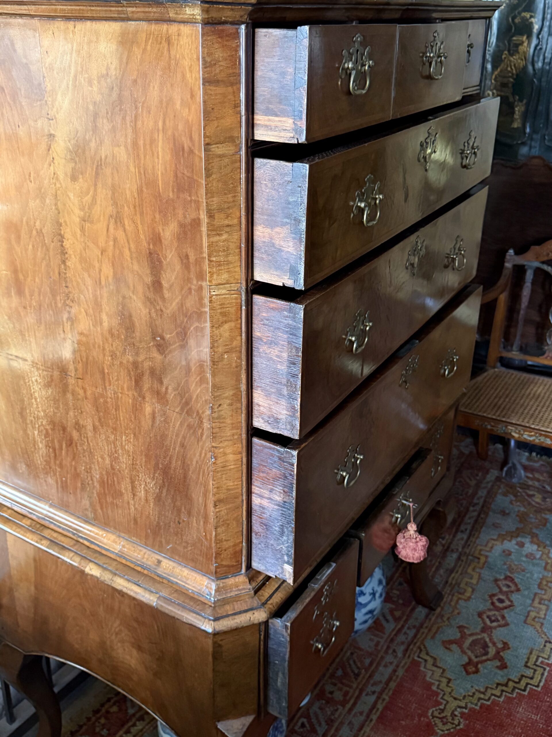 IMG_5561 Queen Anne Walnut Chest On Stand Side