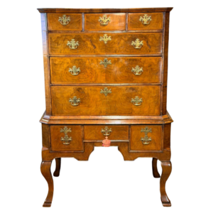 Queen Anne Walnut Chest On Stand